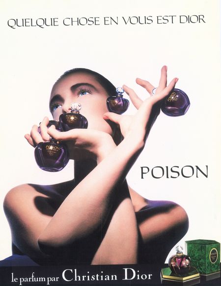 Visuel publicitaire pour le flacon Poison